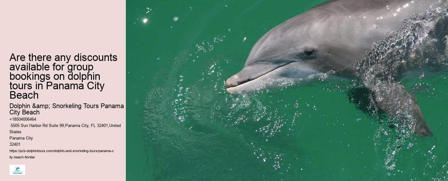 Are there any discounts available for group bookings on dolphin tours in Panama City Beach