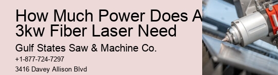 How Much Power Does A 3kw Fiber Laser Need